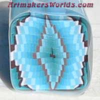 bargello turquoise and brown
