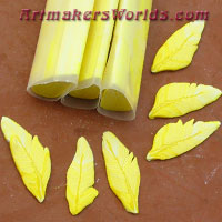 Canary yellow feather cane