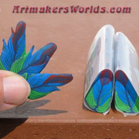 Red Green Blue feather cane