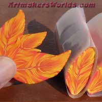Orange Feather cane
