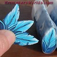 Shades of blue feather cane