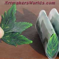 Dark Green feather cane