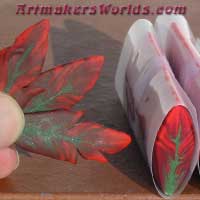 Dark Red feather cane