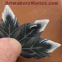Eagle feather polymer clay feather cane