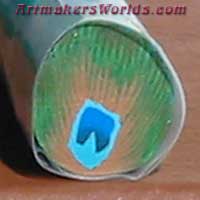 Peacock feather cane