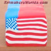 American Flag polymer clay cane