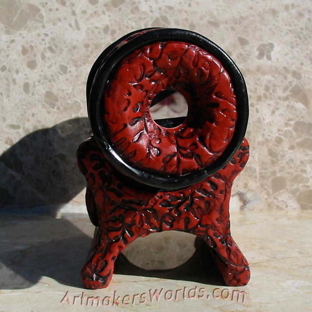 Polymer clay Cinnabar dry cell kaleidoscope