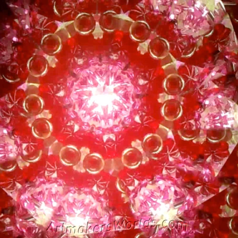 Polymer clay Cinnabar dry cell kaleidoscope