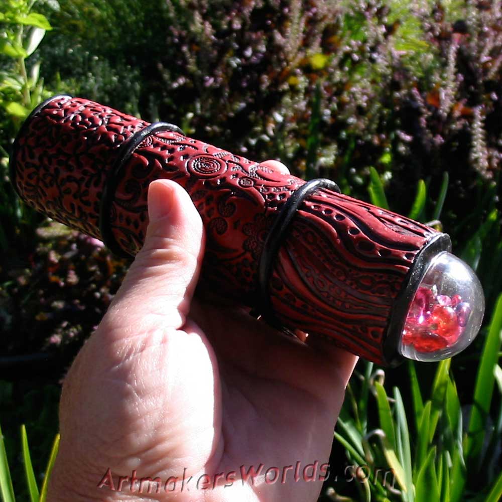 Polymer clay Cinnabar dry cell kaleidoscope