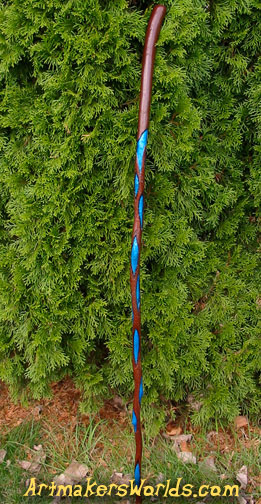Blue Flame walking stick