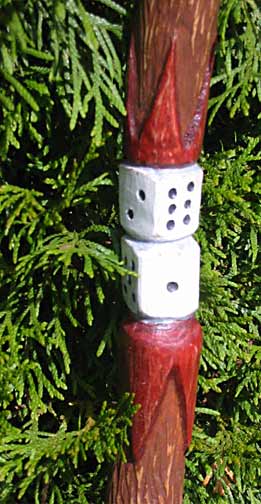 Lucky 7 dice walking stick