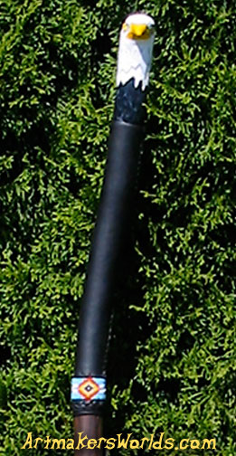 Eagle head Native America walking stic