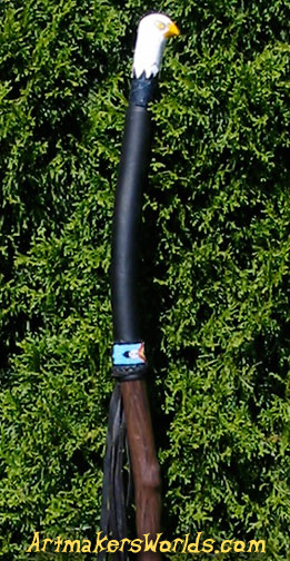 Eagle head Native America walking stic