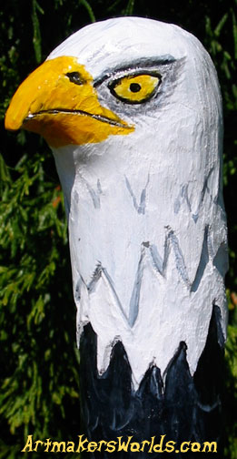 Eagle head Native America walking stic