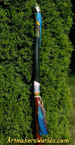 Macaw walking stick