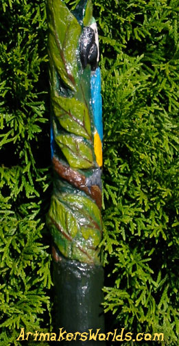 Macaw walking stick