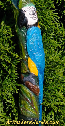 Macaw walking stick