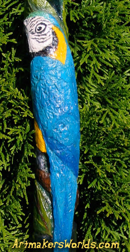 Macaw walking stick