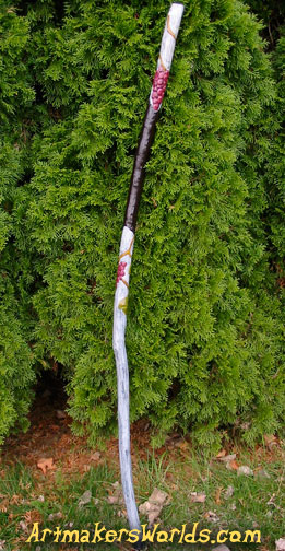 red grapes tall walking staff