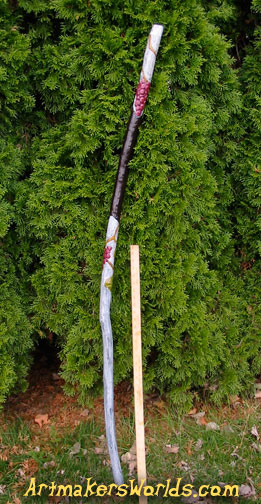 red grapes tall walking staff