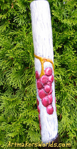 red grapes tall walking staff