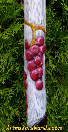 red grapes tall walking staff