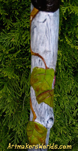 red grapes tall walking staff