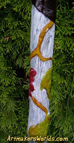 red grapes tall walking staff